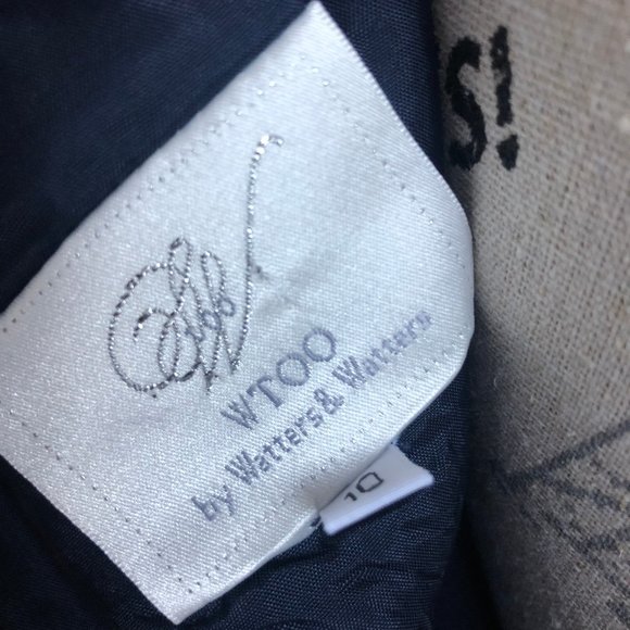 WTOO by Watters & Watters Navy blue tea length 10 - Picture 7 of 7